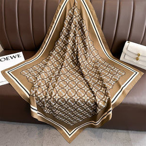 Fashion Printed Silk Scarf Twill Silk High Quality Square Scarf