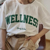 Wellness Sporty&Rich Creativity Letter Female Cotton Tee Clo