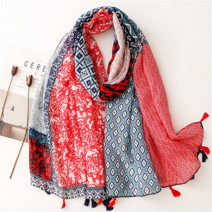 Creative Chinese Style Cotton And Linen Scarf