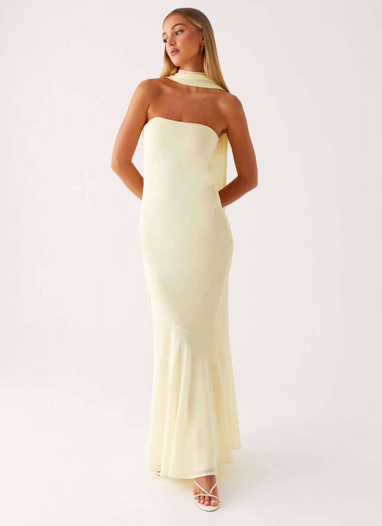 Multicolor Sling Seaside Holiday Fishtail Dress