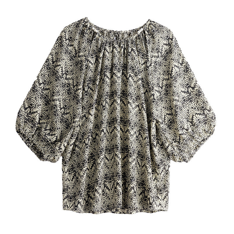 Women's Loose Slimming 34 Sleeves Shirt