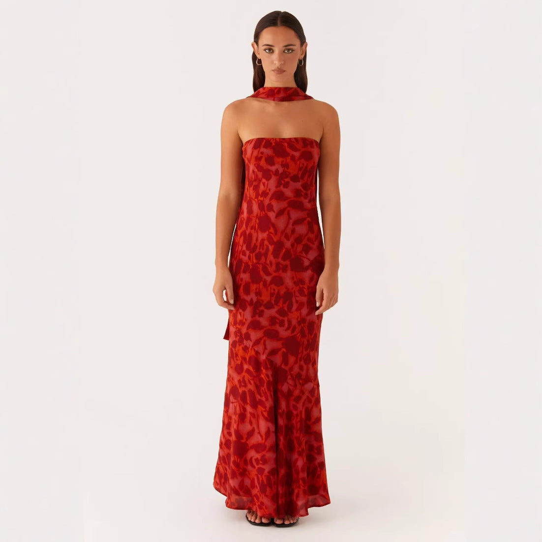 Multicolor Sling Seaside Holiday Fishtail Dress