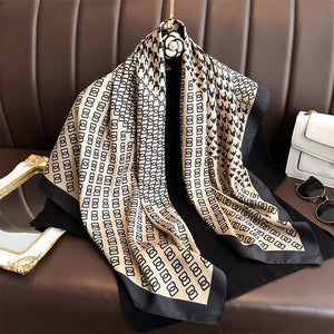 Fashion Printed Silk Scarf Twill Silk High Quality Square Scarf