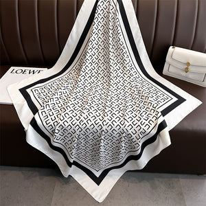 Fashion Printed Silk Scarf Twill Silk High Quality Square Scarf
