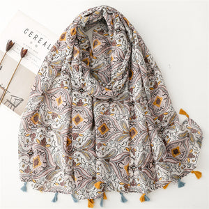 Creative Chinese Style Cotton And Linen Scarf