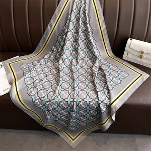 Fashion Printed Silk Scarf Twill Silk High Quality Square Scarf