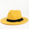 Woolen Fedora Hat Men's And Women's Big Brim Top Hat Felt Hat