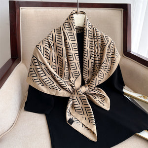 Fashion Printed Silk Scarf Twill Silk High Quality Square Scarf