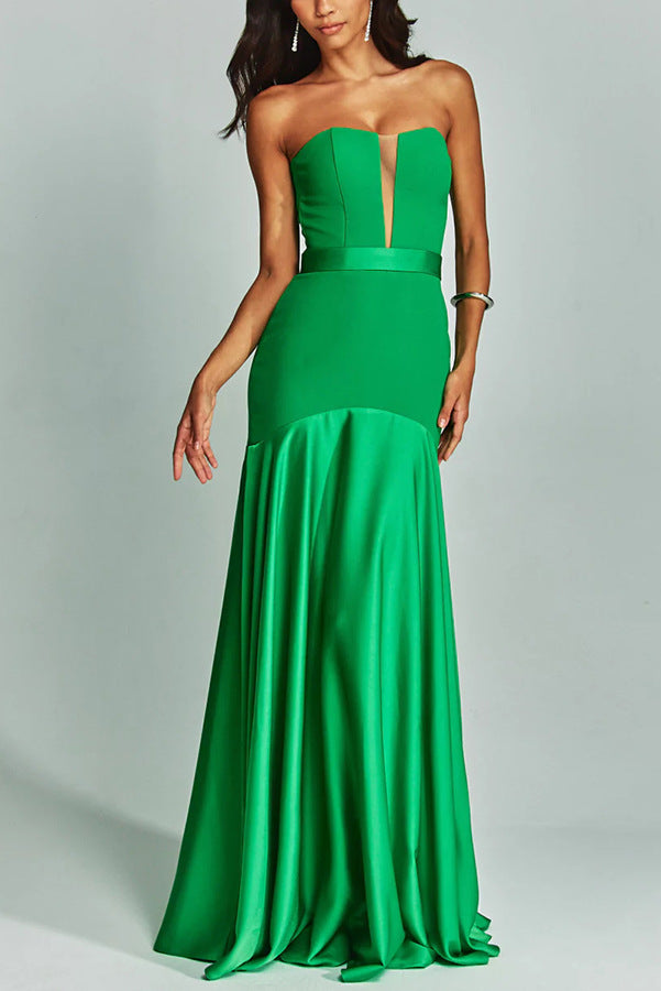 Stitching Chest-wrapped Dress Sleeveless Women