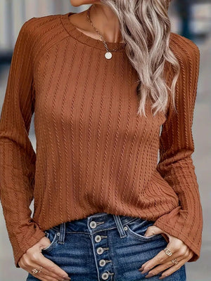 Women's Fashion Casual Versatile Solid Color Top