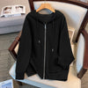 Plus Size Women's Sweatshirt Super Fat Fashion Cardigan Coat