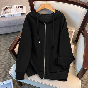 Plus Size Women's Sweatshirt Super Fat Fashion Cardigan Coat