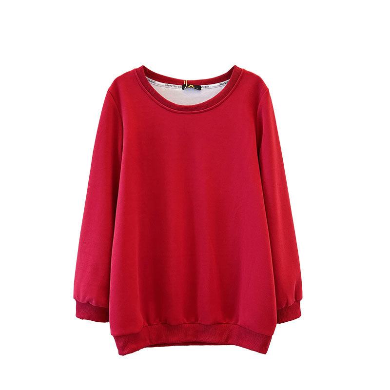 New Long Sleeve Sweater Solid Color Loose Top
