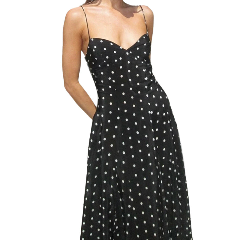 Elegant Casual Dotted Prints Dress