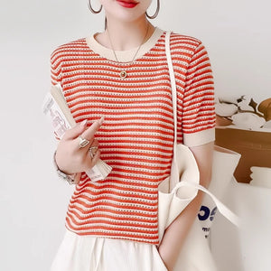 Knitwear Pullover Fashion Loose Thin Mid Sleeve Top