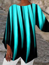 European And American Mature Elegant Contrast Color Women's Top