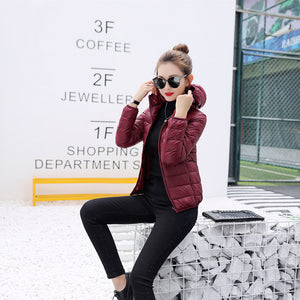 White Duck Down Lightweight Down Coat Women