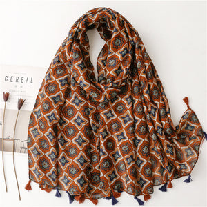 Creative Chinese Style Cotton And Linen Scarf