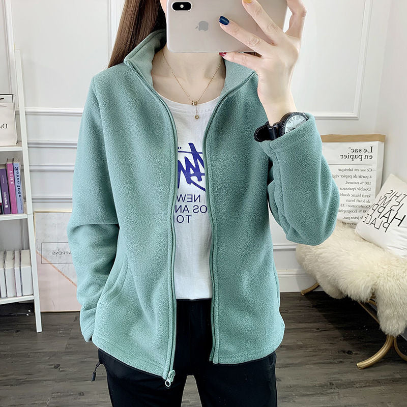 Polar Fleece Jacket Women's Double-sided Thickened Sweater
