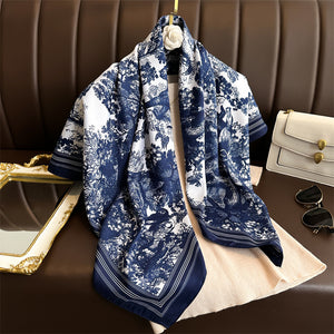 Fashion Printed Silk Scarf Twill Silk High Quality Square Scarf