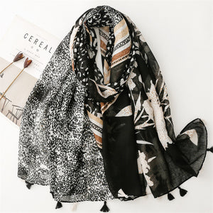 Creative Chinese Style Cotton And Linen Scarf